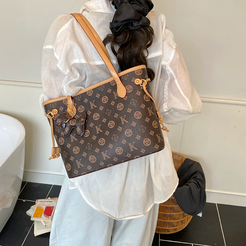 Elegant Tote Bags And Handbags For Ladies, Premium Leather With Crossbody Feature, By Famous Designer Luxury Brand